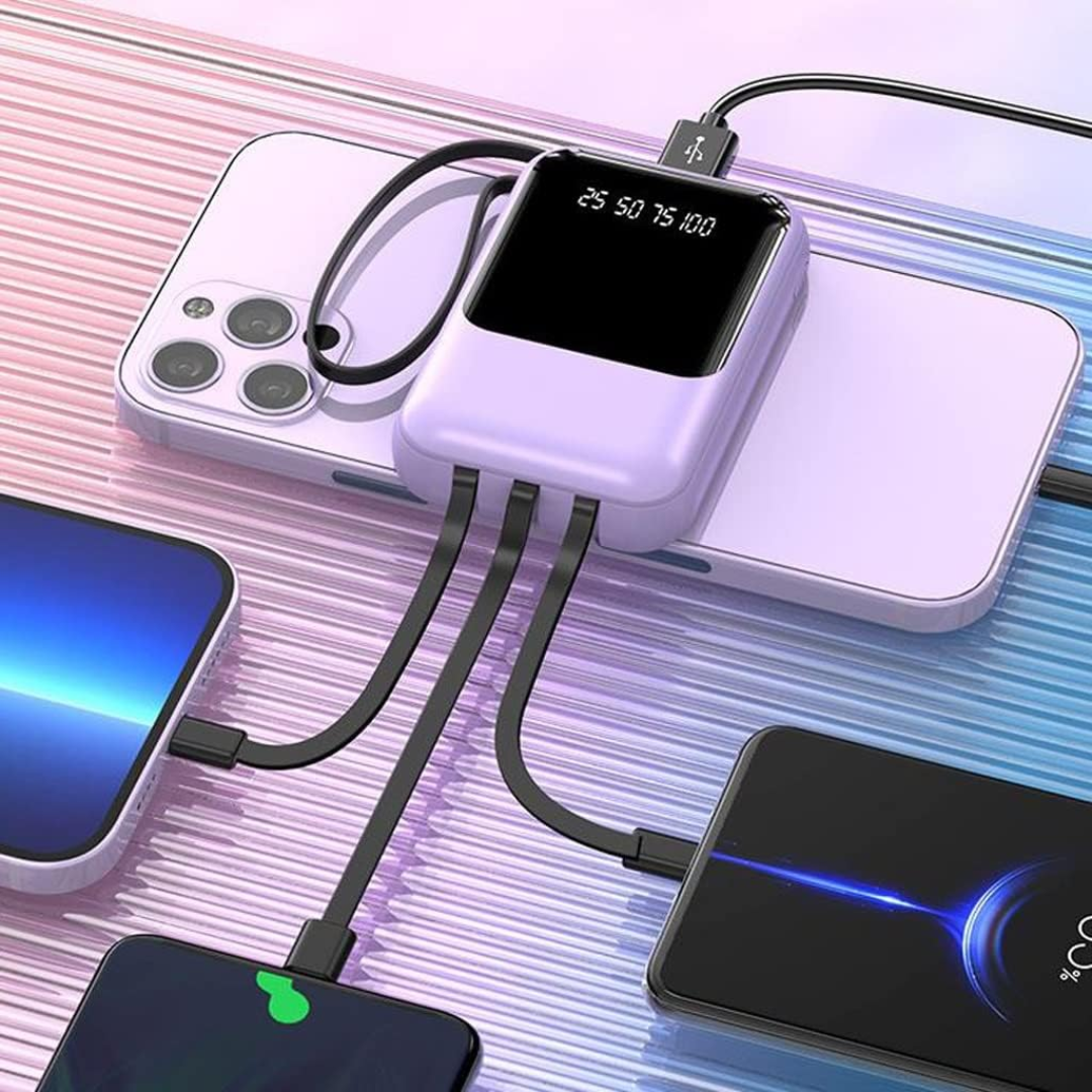 Power Bank Portátil 10000mAh Más Cables