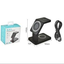 Base 3 en 1 Carga Rapida Inalámbrico y M