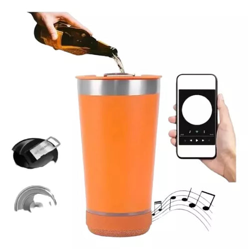 🟢Vaso Térmico Con Parlante Bluetooth