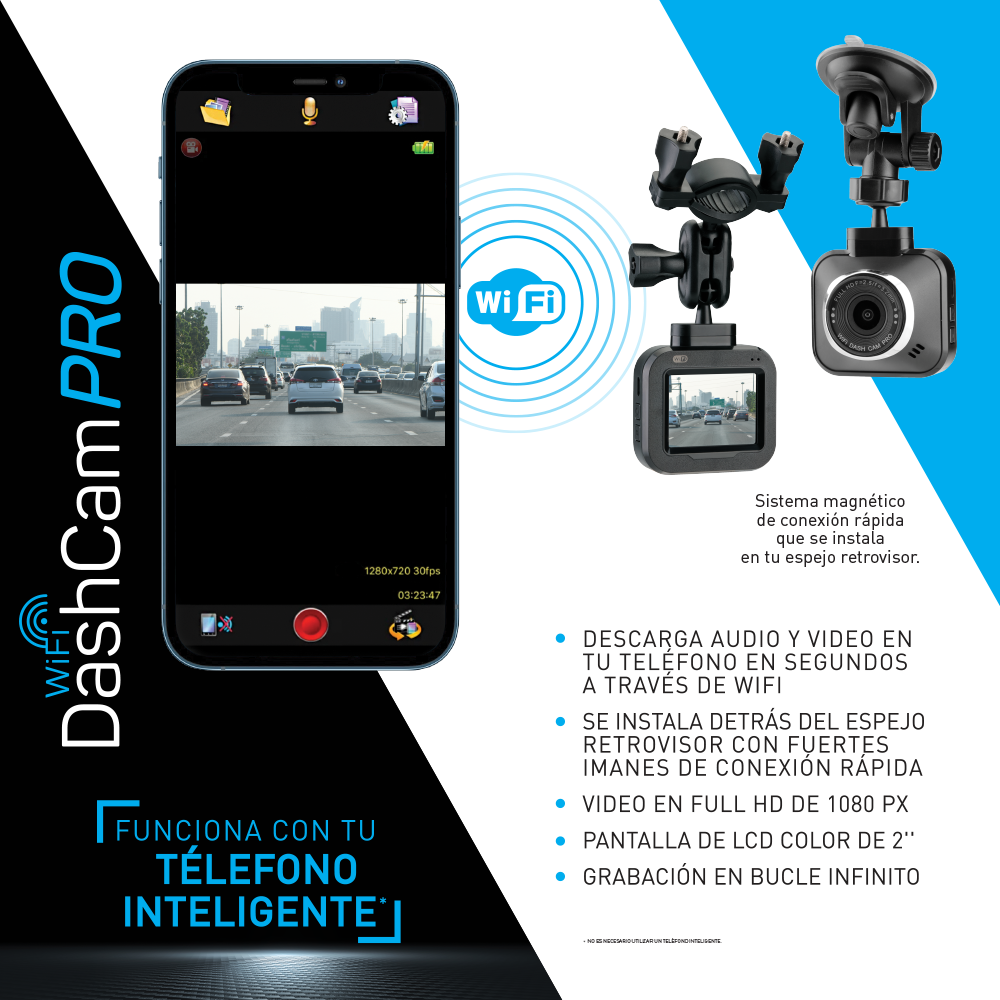 Wifi Dash Cam Pro Cámara para auto