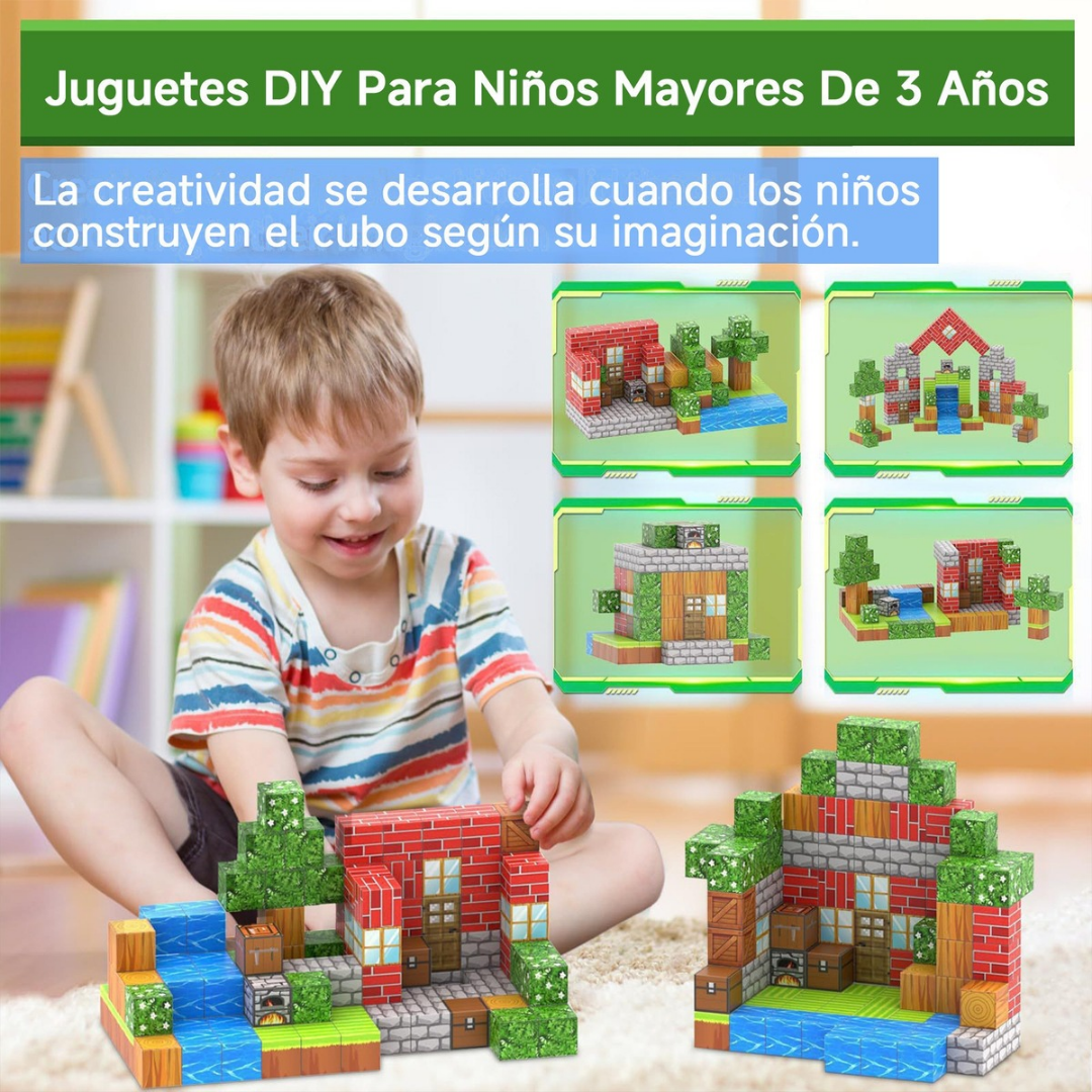 Bloques Magnéticos Bosque Niños 75 PCS