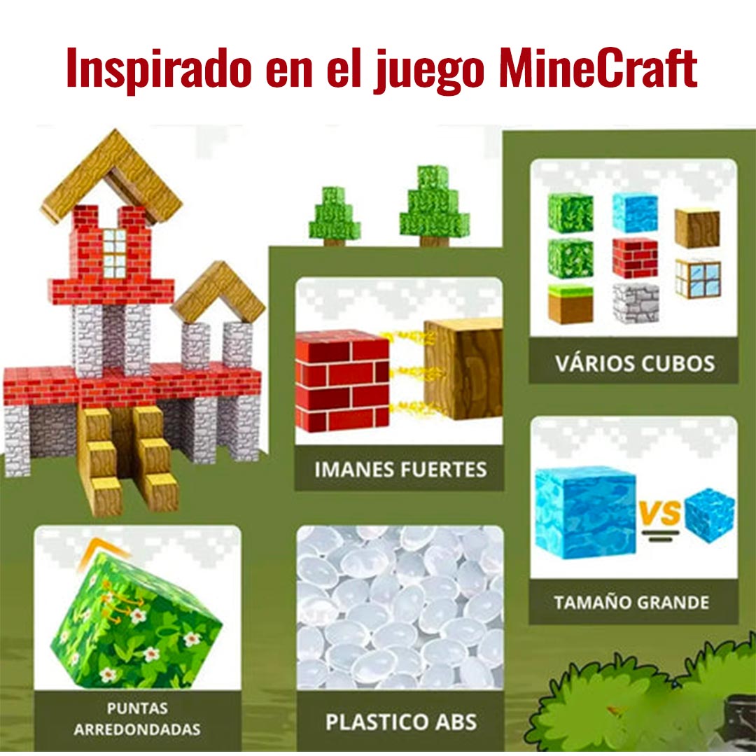 Bloques Magnéticos Bosque Niños 75 PCS